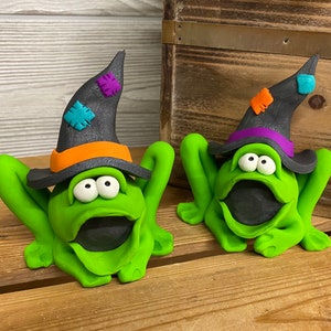 Halloween Frog, Halloween Decoration, Frog Witch