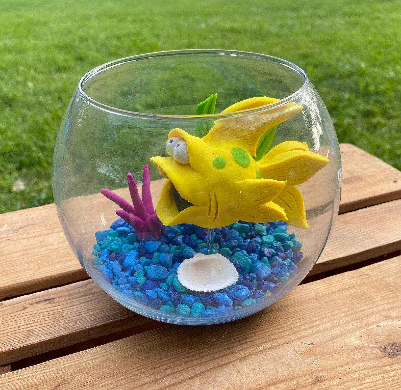 Fish Bowl Aquarium Large Fish Bowl Pet Fish Clay Fish Etsy