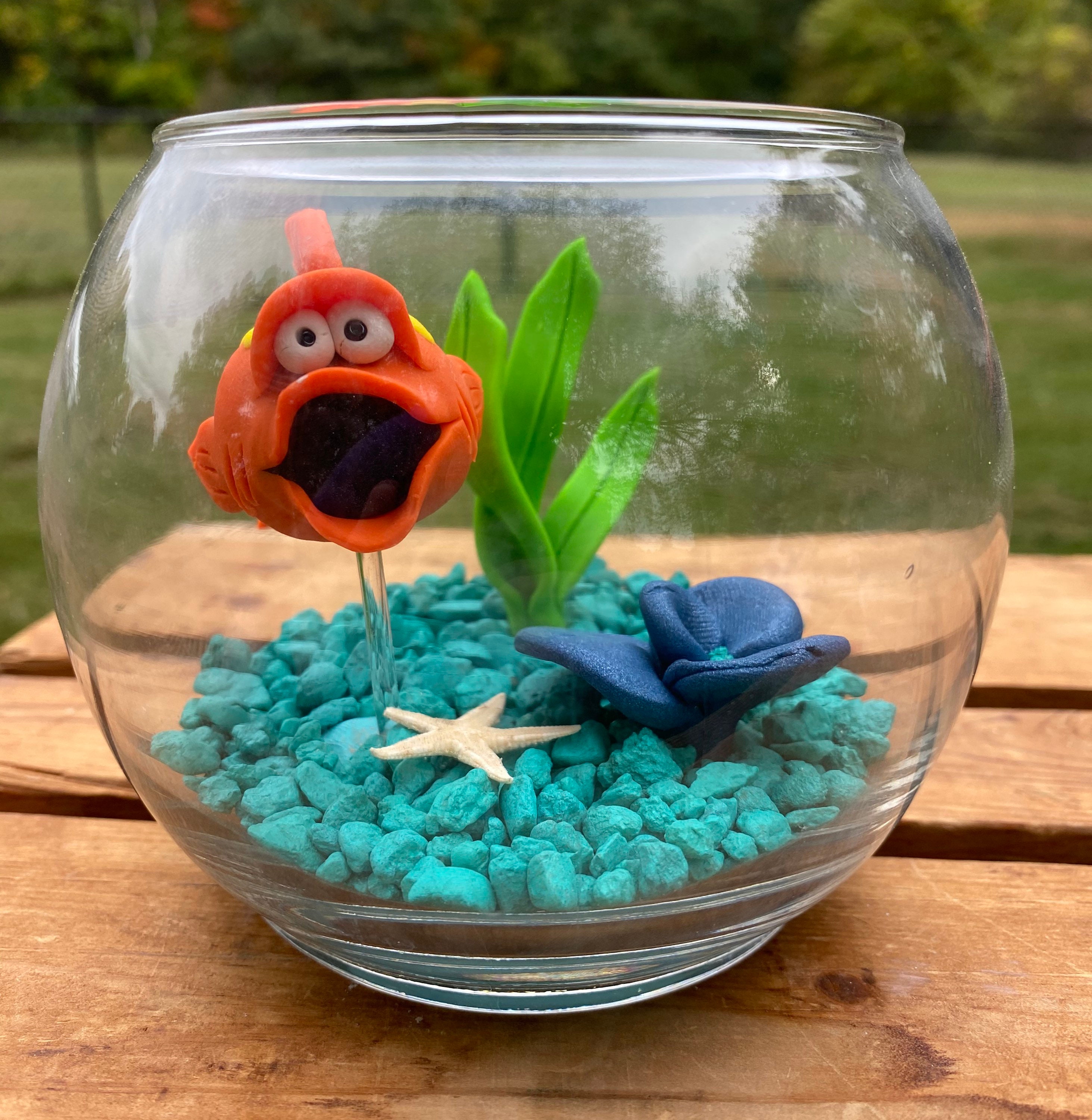 Fish Bowl Aquarium Small Fish Bowl Pet Fish Clay Fish Etsy Singapore