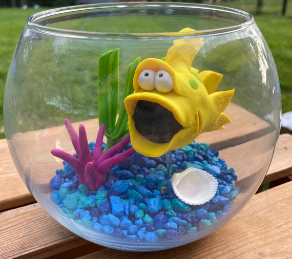 Fish Bowl Aquarium Large Fish Bowl Pet Fish Clay Fish Etsy
