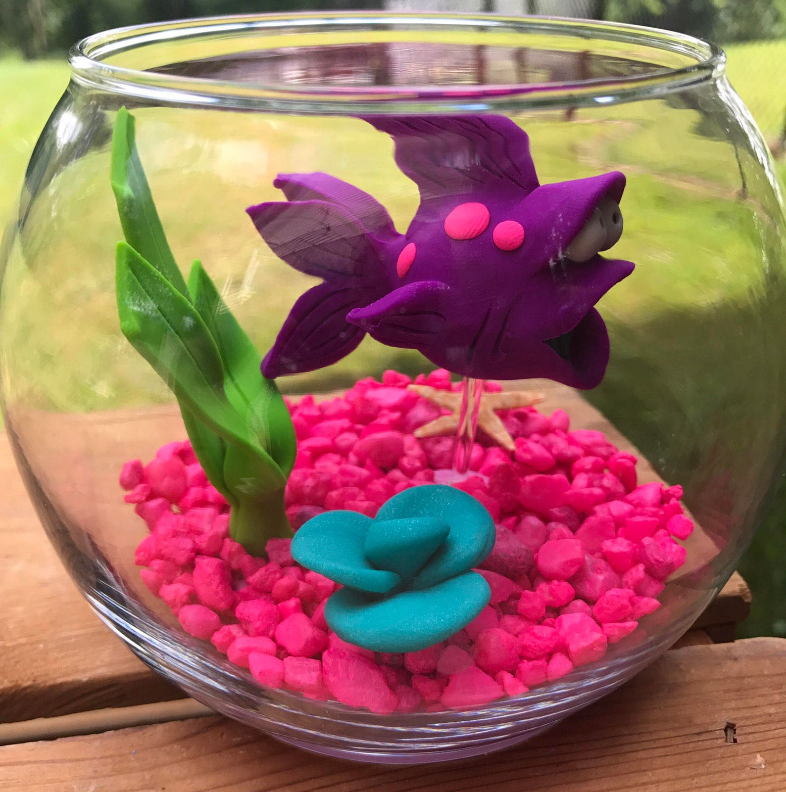 Fish Bowl Aquarium Small Fish Bowl Pet Fish Clay Fish Etsy