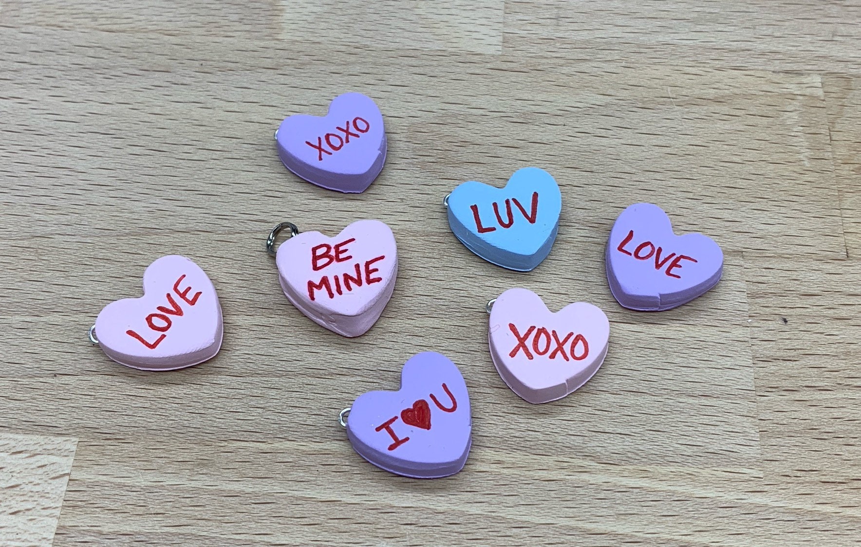 Valentine's Day Conversation Hearts Necklace & Bracelet Set - 2 Pack