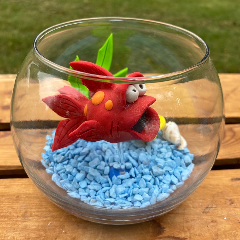 Fish Bowl Aquarium Small Fish Bowl Pet Fish Clay Fish Etsy