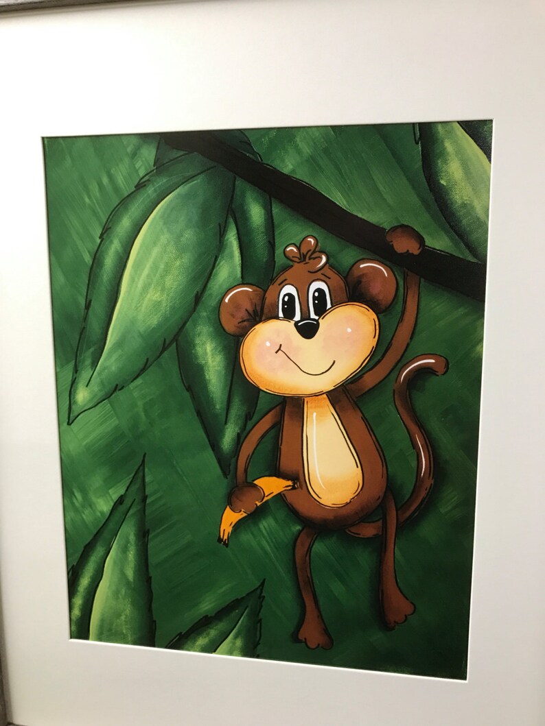Monkey Print Monkey Art Home Decor Monkey Nursery Animal Etsy