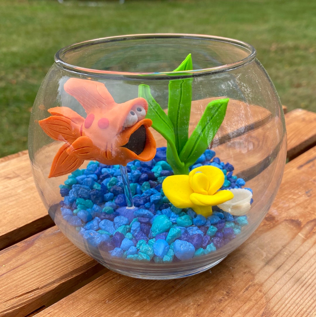 Fish Bowl Aquarium Small Fish Bowl Pet Fish Clay Fish Etsy