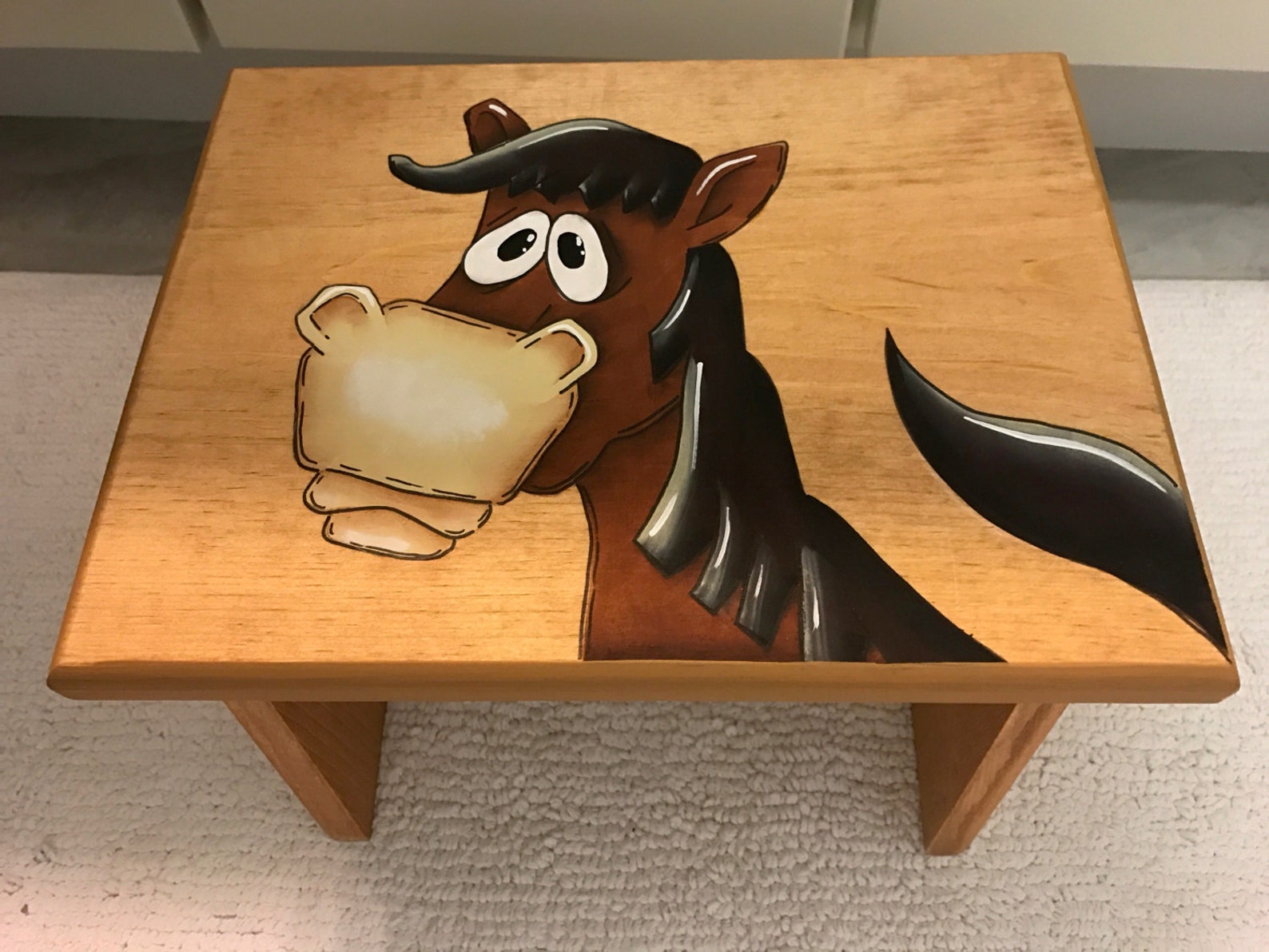 Kids Step Stool Horse Step Stool Farm Animal Step Stool Etsy