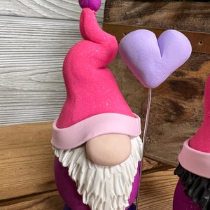 LIMITED EDITION Gnomes, valentine Gnome, Holiday Gnome, Love Gnome, Valentines Day Gnome, black valentine gnome, love image 4