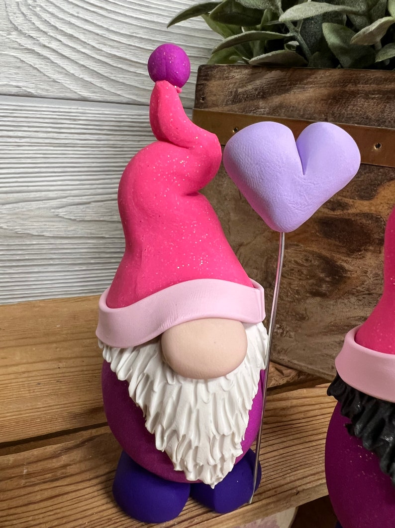 LIMITED EDITION Gnomes, valentine Gnome, Holiday Gnome, Love Gnome, Valentines Day Gnome, black valentine gnome, love image 4
