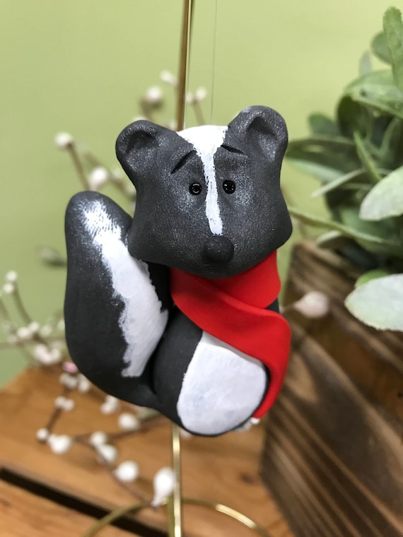 Skunk Ornament Skunk Christmas Ornament Clay Skunk Ornament Etsy image 0 - Skunk Ornament Skunk Christmas Ornament Clay Skunk Ornament Etsy