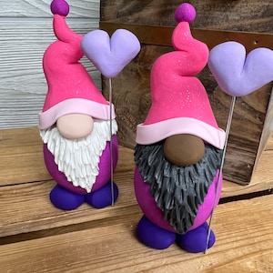 LIMITED EDITION Gnomes, valentine Gnome, Holiday Gnome, Love Gnome, Valentines Day Gnome, black valentine gnome, love image 6