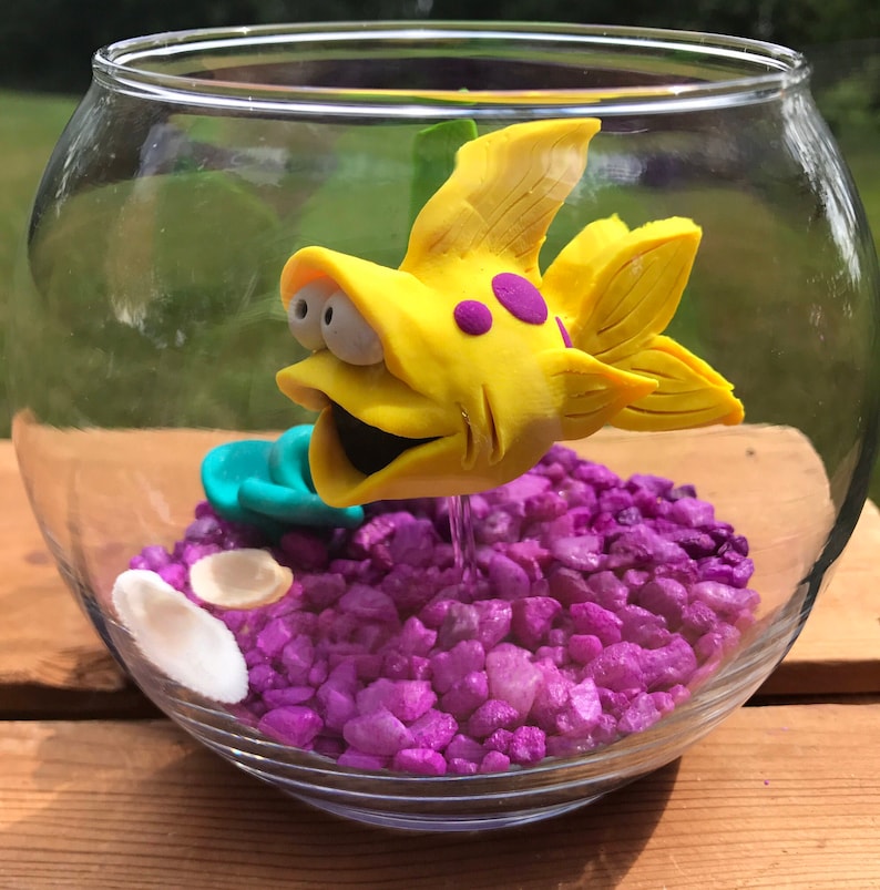 Fish Bowl Aquarium Small Fish Bowl Pet Fish Clay Fish Etsy