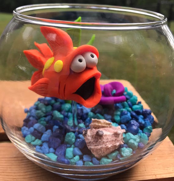 Fish Bowl Aquarium Small Fish Bowl Pet Fish Clay Fish Etsy