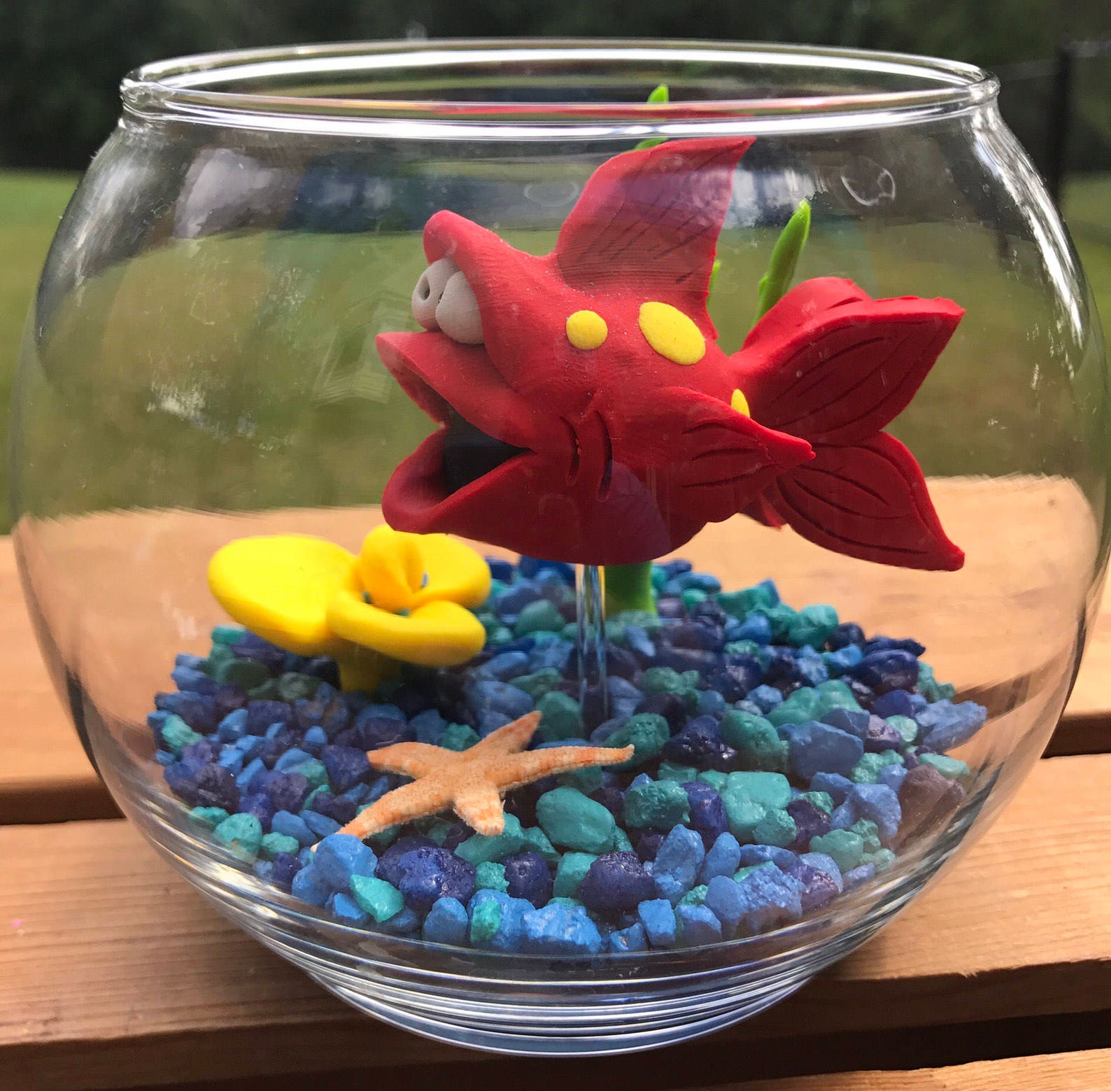 Fish Bowl Aquarium Small Fish Bowl Pet Fish Clay Fish Etsy