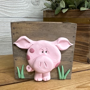 Planter, Succulent Planter, Pig Planter, Business Card Holder, Pig Card holder, Succulents, Pig Succulent Planter, Farm