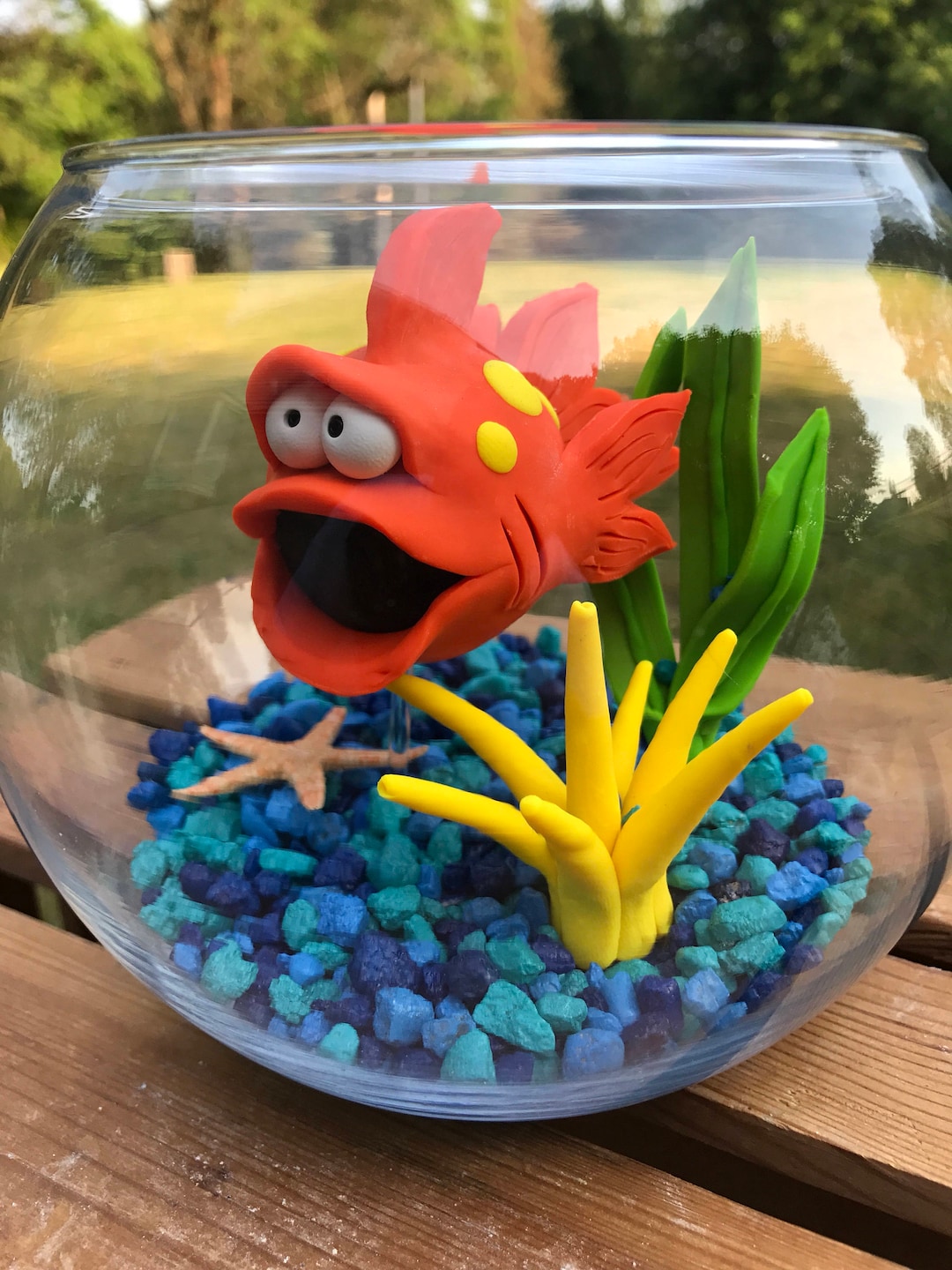 Fish Bowl Aquarium Large Fish Bowl Pet Fish Clay Fish Etsy