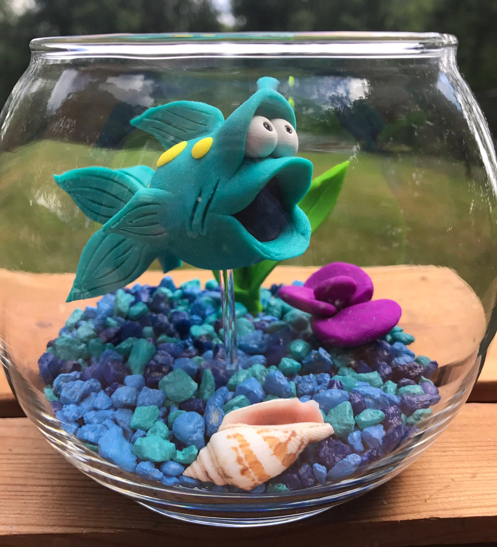Fish Bowl Aquarium Small Fish Bowl Pet Fish Clay Fish Etsy