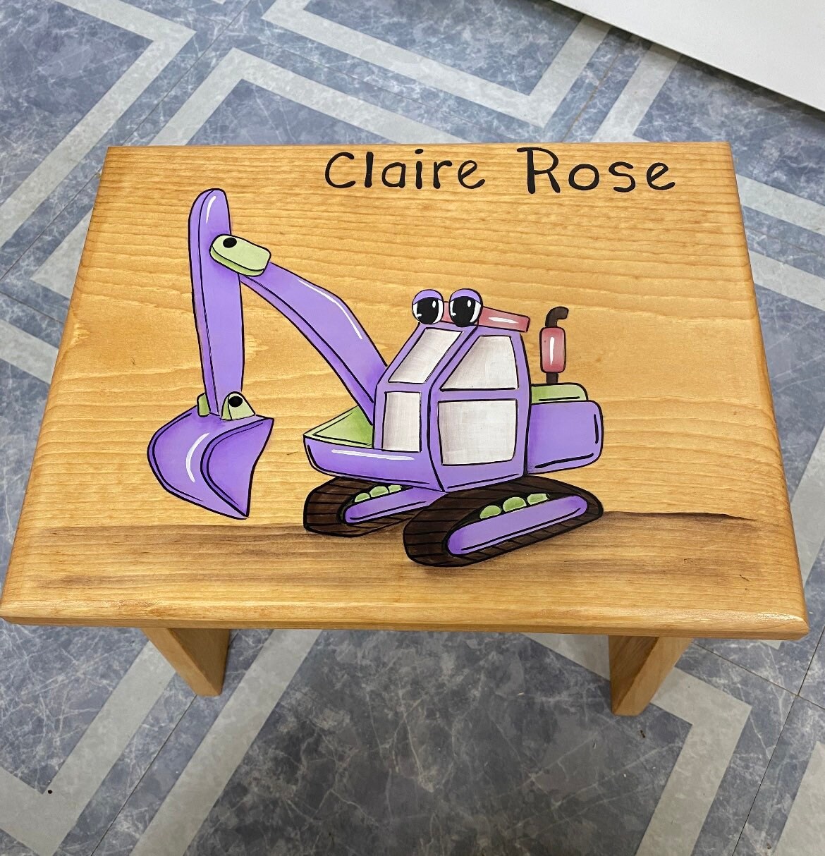 スツール TRUCK FURNITURE CHILD STOOL Kids Step Stool, Truck Step Stool, Excavator Step Stool, Kids Foot