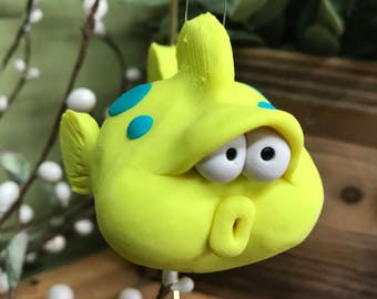 Puffer Fish Ornament, Blowfish Christmas Ornaments, Nautical Ornaments, Fish Decoration, Colorful Fish, Christmas Puffer Fish, Blowfish