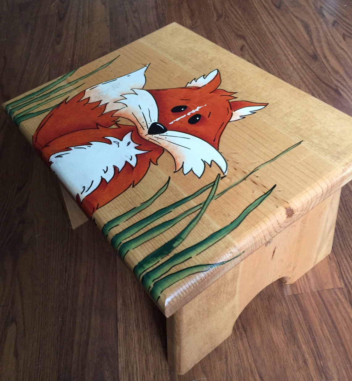 Step Stool Fox Step Stool Kids Stool Fox Stool Woodland - Etsy
