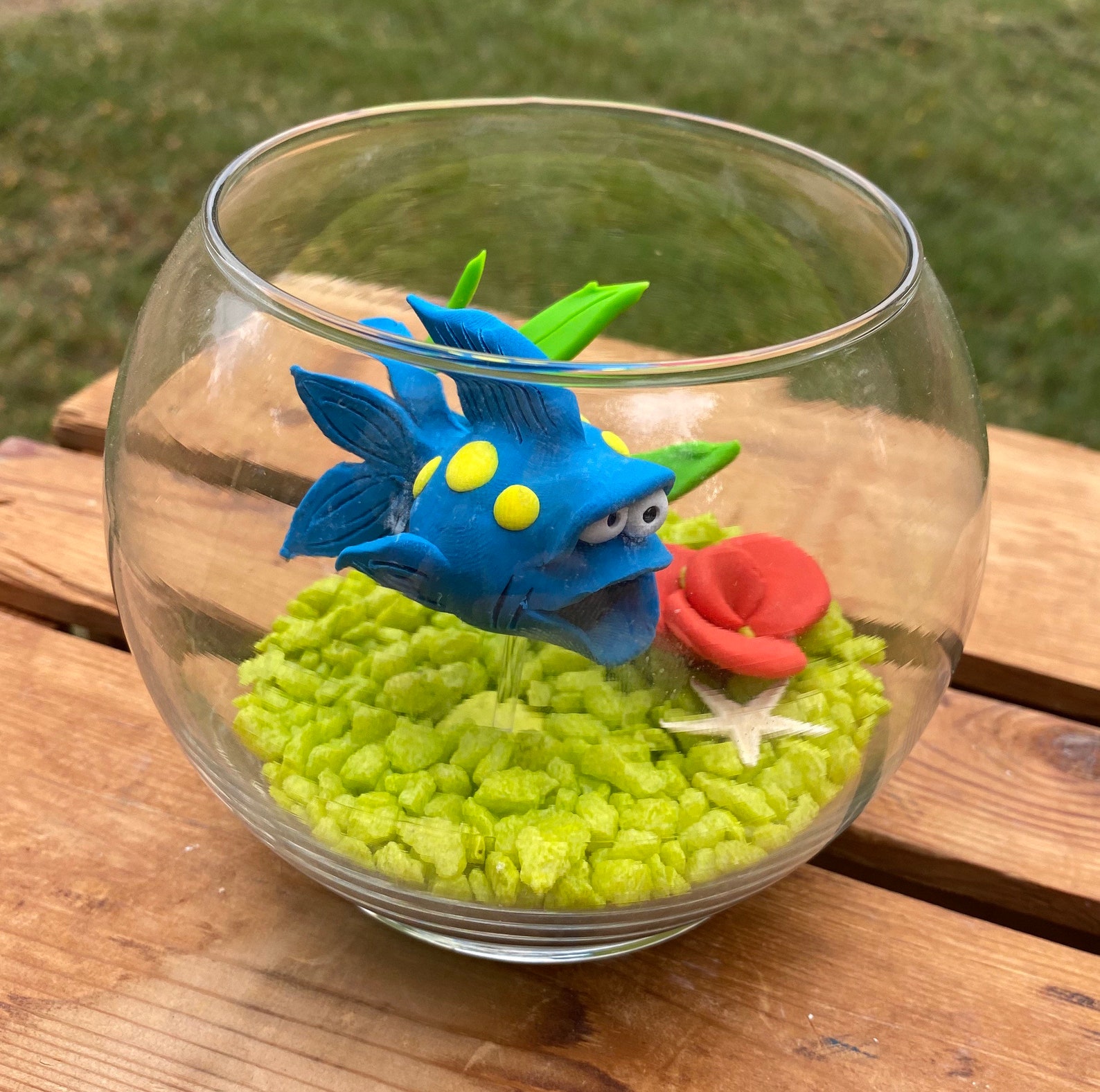 Fish Bowl Aquarium Small Fish Bowl Pet Fish Clay Fish Etsy