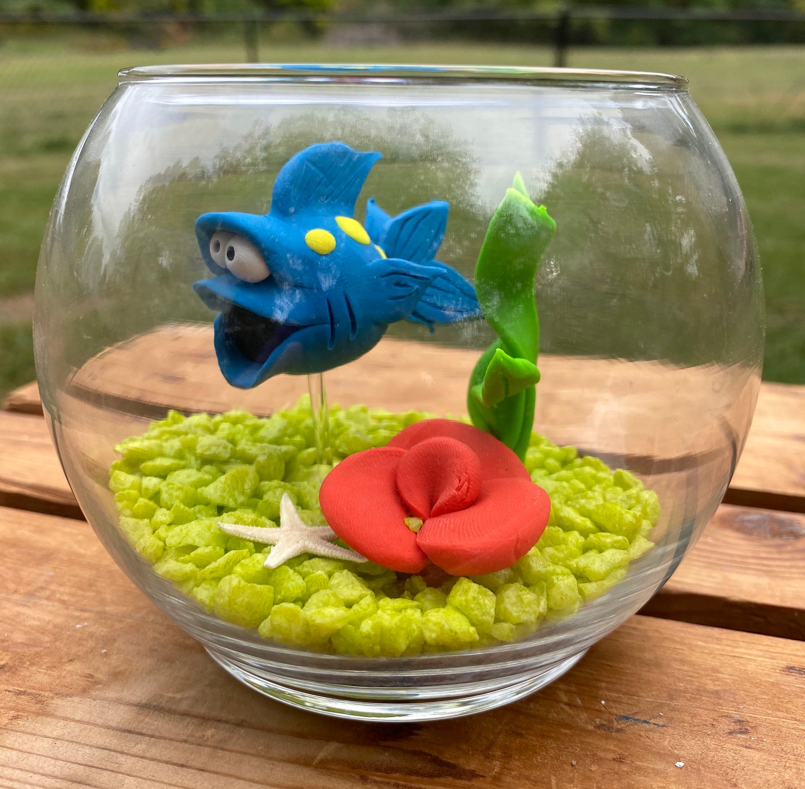 Fish Bowl Aquarium Small Fish Bowl Pet Fish Clay Fish Etsy