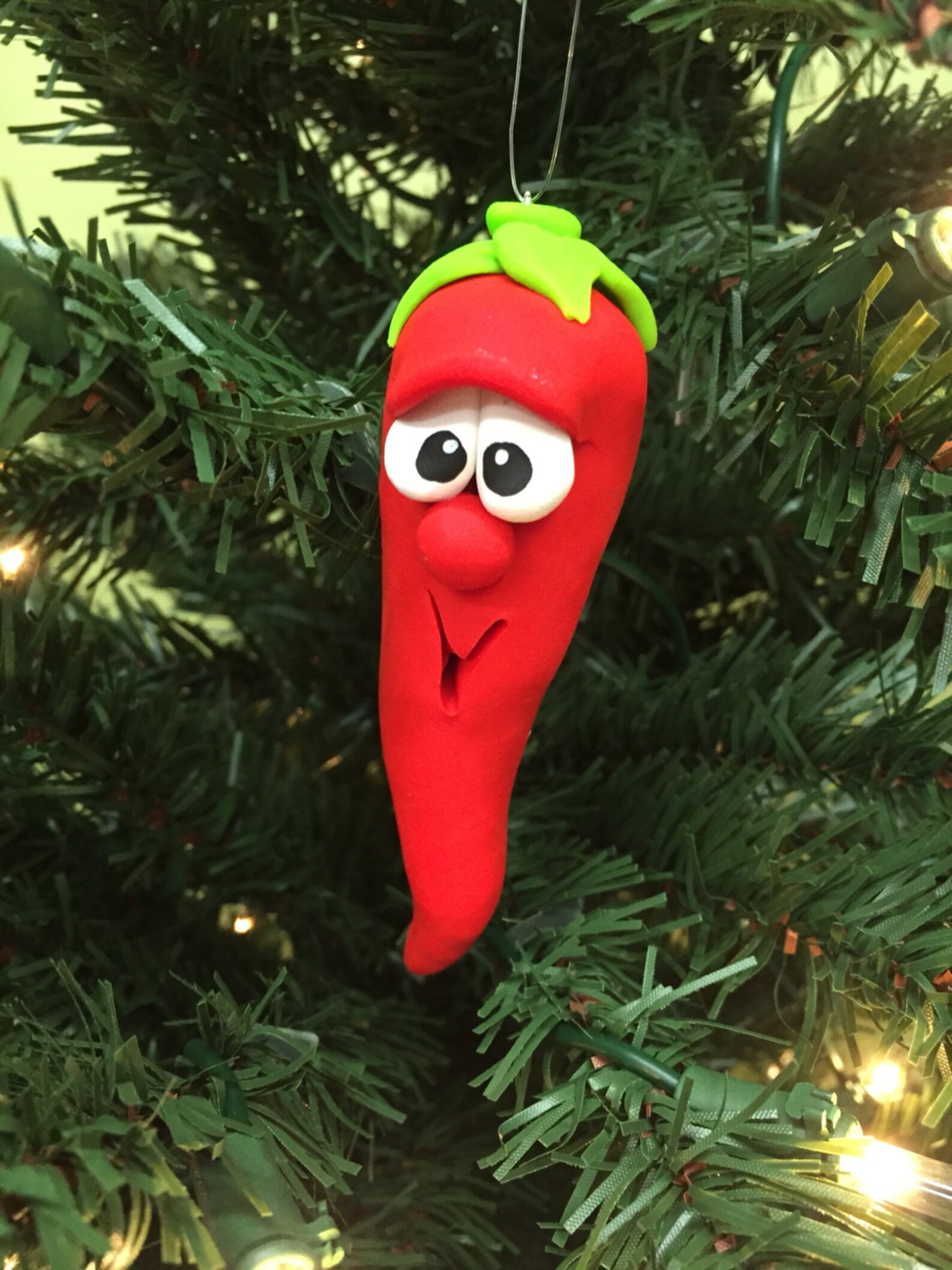 Chili Pepper Ornament, Chili Pepper Christmas Ornament, Pepper Ornament