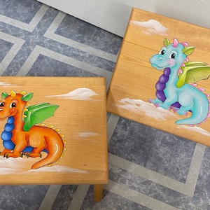 Dragon step Stool, Step Stool, Kids Step Stool, Dragon Stool, Children&#39;s Step Stool, Personalized Stool, magic stool