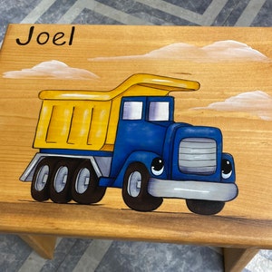 Toddler Step Stool, Truck Step Stool for Kids, Personalized