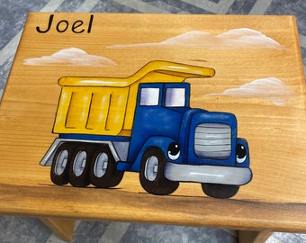 Toddler Step Stool, Truck Step Stool for Kids, Personalized