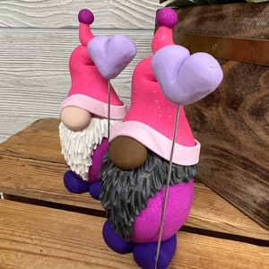 LIMITED EDITION Gnomes, valentine Gnome, Holiday Gnome, Love Gnome, Valentines Day Gnome, black valentine gnome, love image 2