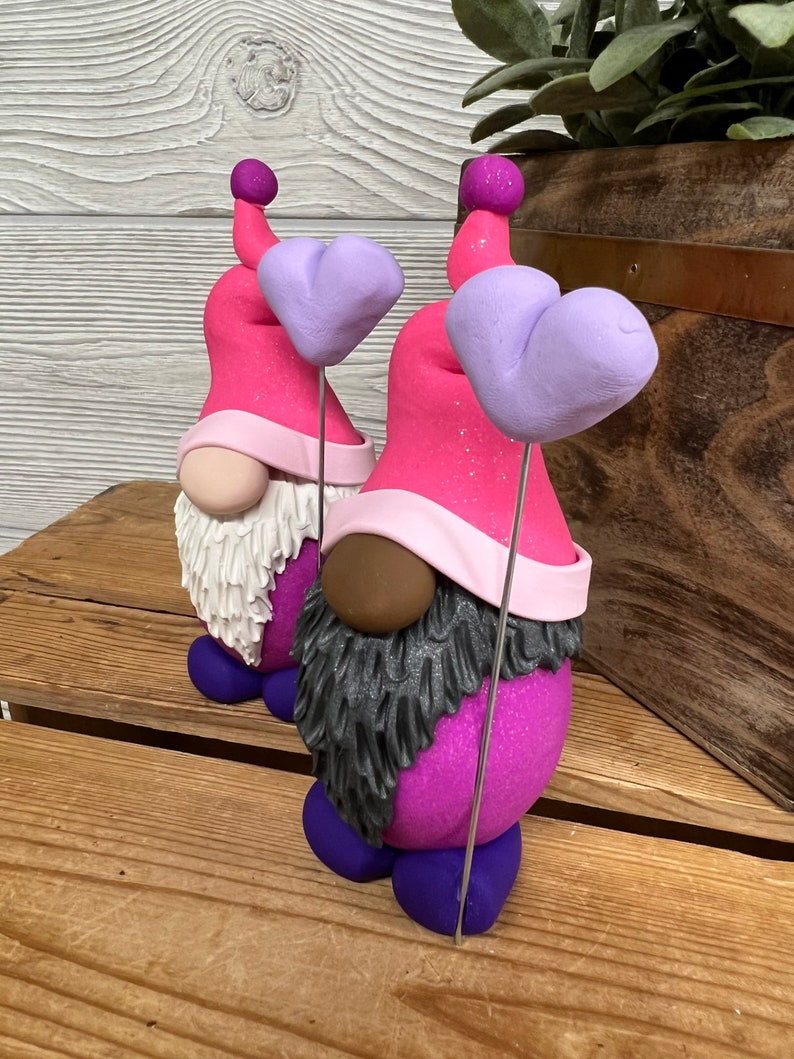 LIMITED EDITION Gnomes, valentine Gnome, Holiday Gnome, Love Gnome, Valentines Day Gnome, black valentine gnome, love image 2