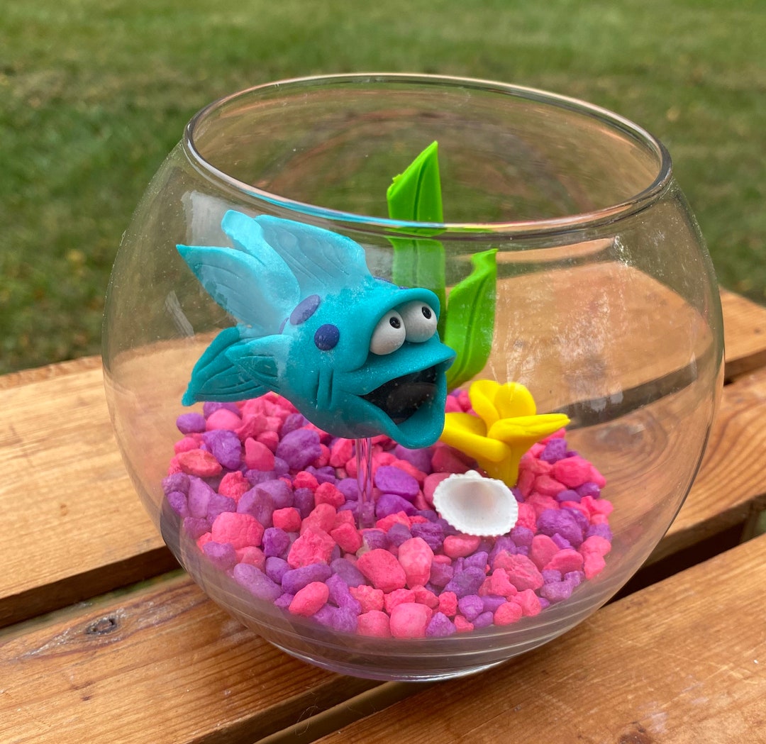 Fish Bowl Aquarium Small Fish Bowl Pet Fish Clay Fish Etsy