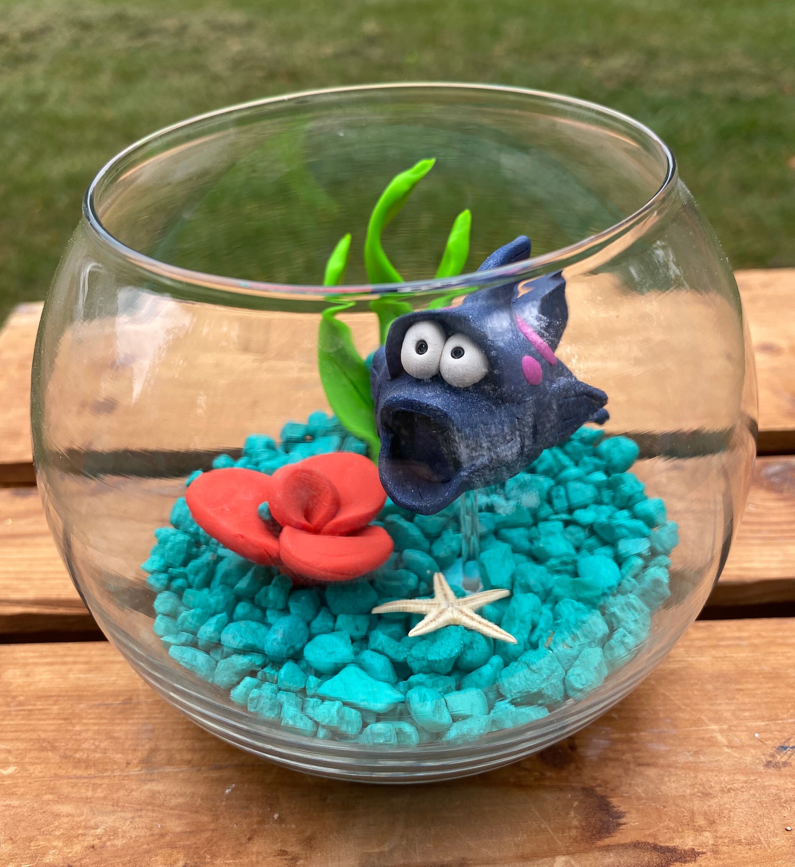 Fish Bowl Aquarium Small Fish Bowl Pet Fish Clay Fish Etsy