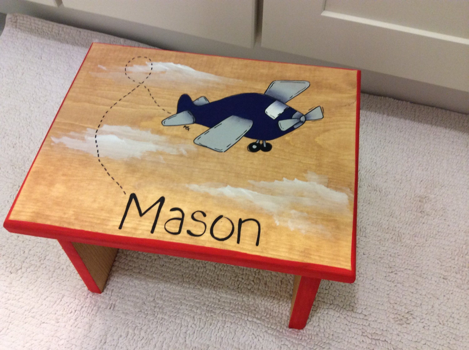 Boys Step Stool Airplane Step Stool Truck Step Stool Kids Etsy