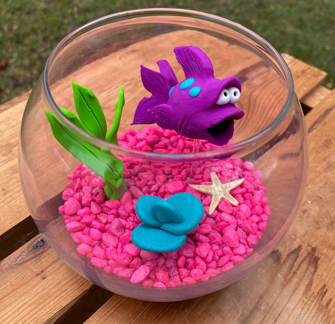 Fish Bowl Aquarium Small Fish Bowl Pet Fish Clay Fish Etsy