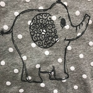 Baby Outfit, Elephant Baby Cloths, Elephant Baby Onesie, Grey Elephant Outfit, Elephant Baby Outfit image 4