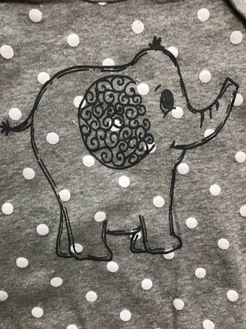 Baby Outfit, Elephant Baby Cloths, Elephant Baby Onesie, Grey Elephant Outfit, Elephant Baby Outfit image 4