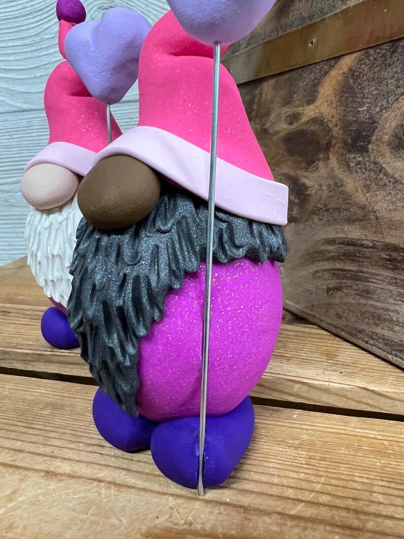 LIMITED EDITION Gnomes, valentine Gnome, Holiday Gnome, Love Gnome, Valentines Day Gnome, black valentine gnome, love image 5