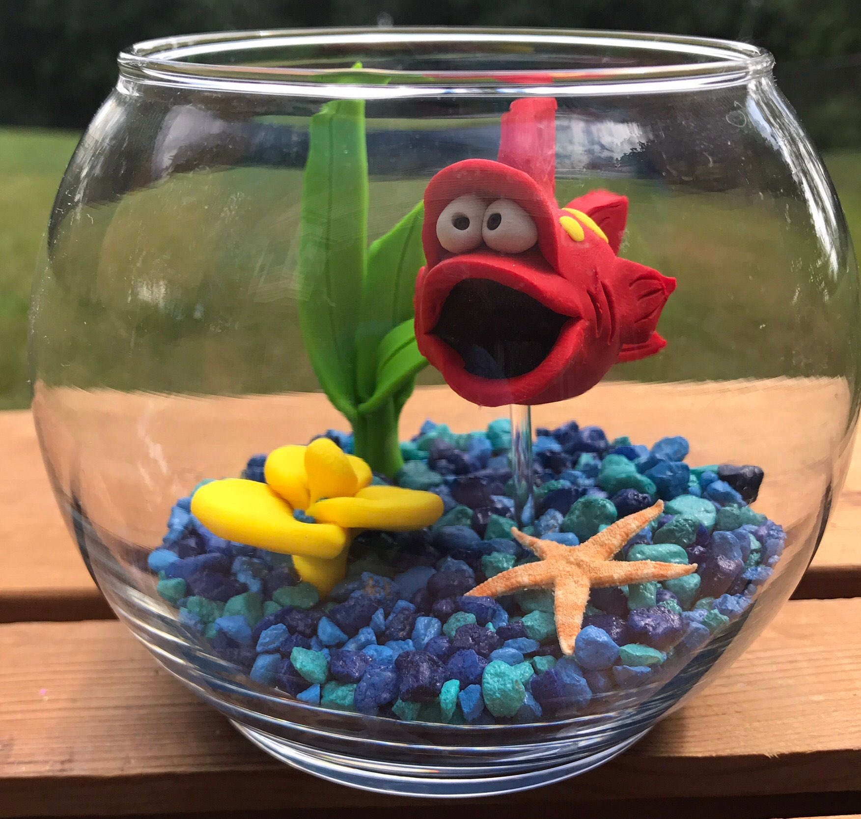 Fish Bowl Aquarium Small Fish Bowl Pet Fish Clay Fish Etsy