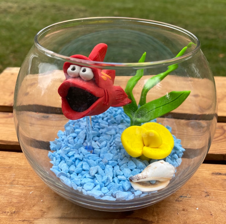 Fish Bowl Aquarium Small Fish Bowl Pet Fish Clay Fish Etsy