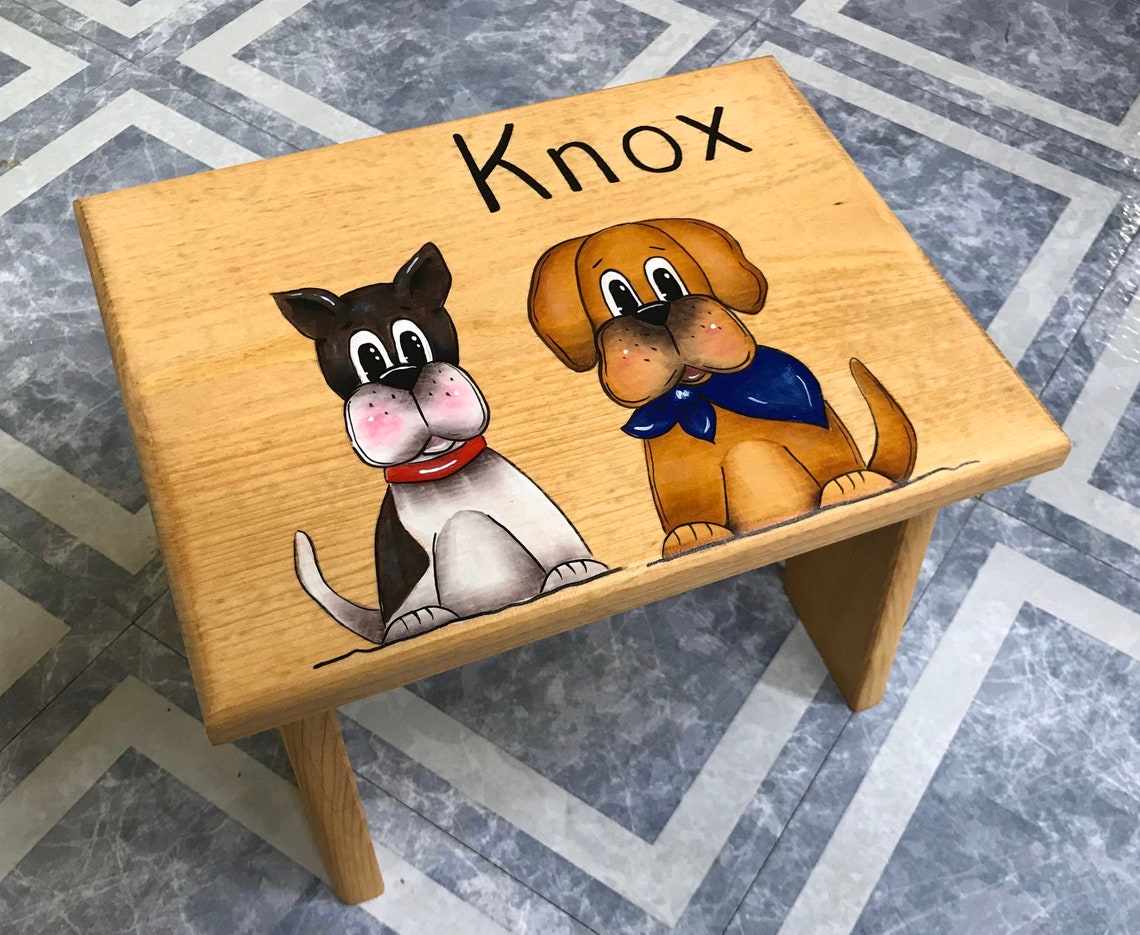 Dog Step Stool Terrier Stool Kids step stool Personalized Etsy