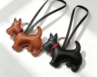 Chaveiro personalizado com inicial de Westie, pingente personalizado de West Highland Terrier, pingente de letra personalizada para bolsa, chaveiro para presente de cachorro de estimação