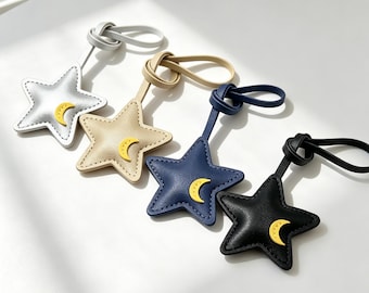 Custom Initial Star Keychain,Personalized Star Bag Charm,Monogram Letter Key Ring,Cute Star Pendant Accessory,Custom Name Keychain