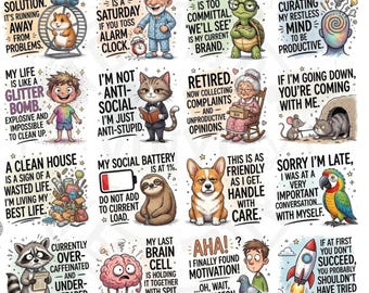 15+ Funny Sarcastic Quotes Bundle, Sassy Humor Quotes Png, Sarcastic Jokes Quotes, Funny Quotes T Shirt Sublimation, Instant Download