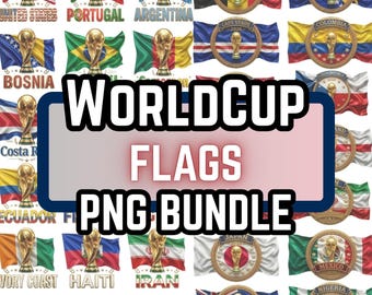 WK 2026 PNG-bundel, voetbaltrofee, voetbaltoernooiafbeeldingen, vlaggen wereldvoetbal, T-shirtsublimatieontwerp, voetbalsublimatie