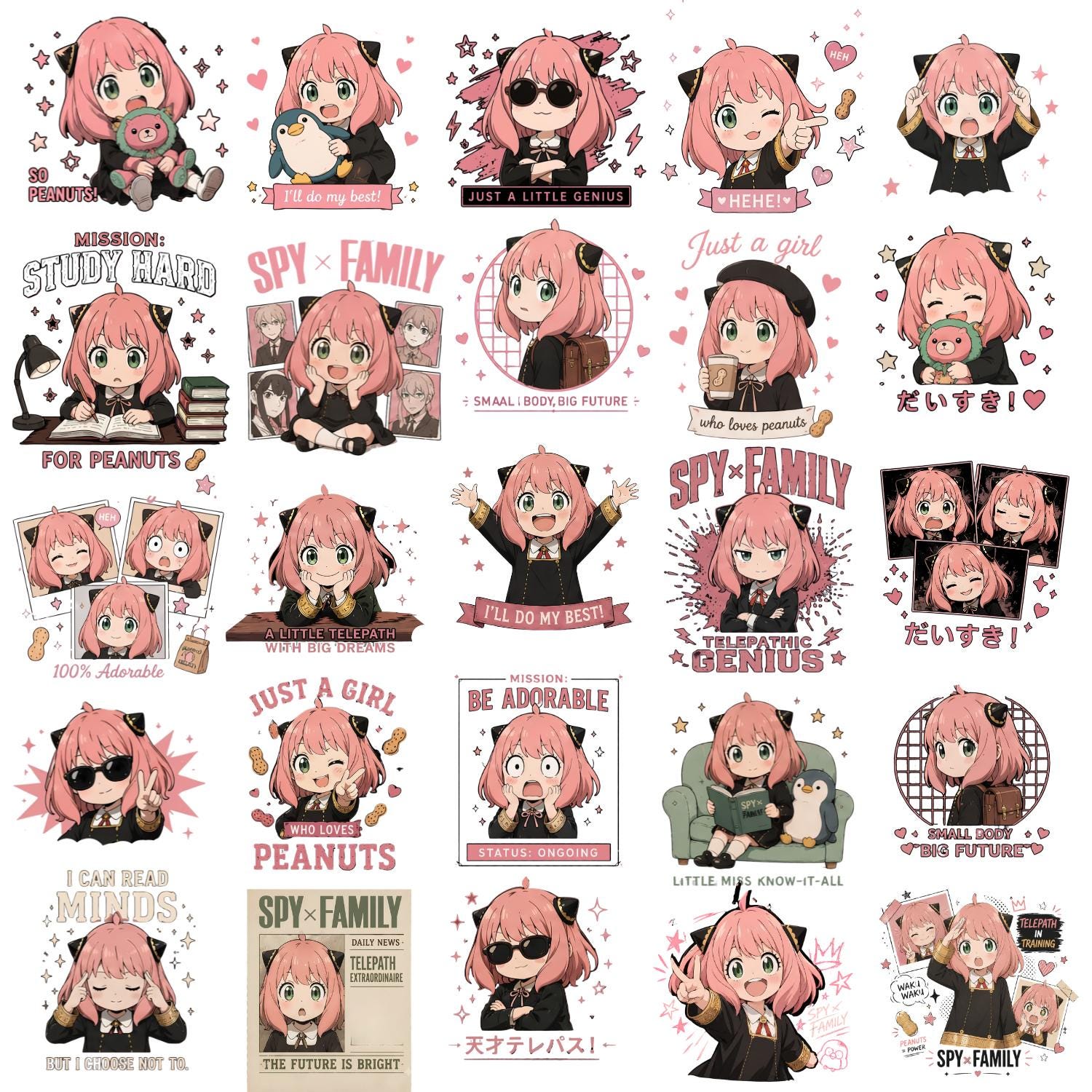 Anya Stickers - Etsy
