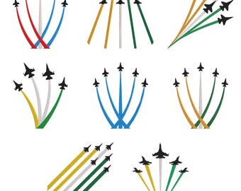 Fichier de broderie Machine avion militaire Bundle de motifs de broderie avion de chasse à réaction Avion de l'Armée de l'air Téléchargement instantané