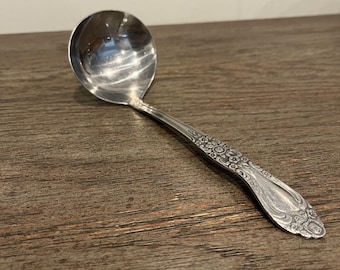 Vintage Northland Stainless Saude Laddle Made In Korea Floral