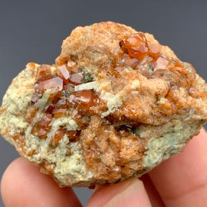44 Grams Natural Terminated Red Garnet specimen combine with Barite & mother rock