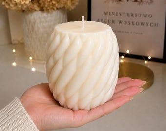 PURE LOPELLY XXL | Unscented Soy Candle | Handmade Decorative Candle | Minimalist Home Decor | Luxury Gift | Natural Soy Wax